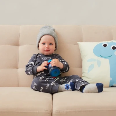 Комплект: джемпер и брюки Крошка Я "Dogs", цвет серый