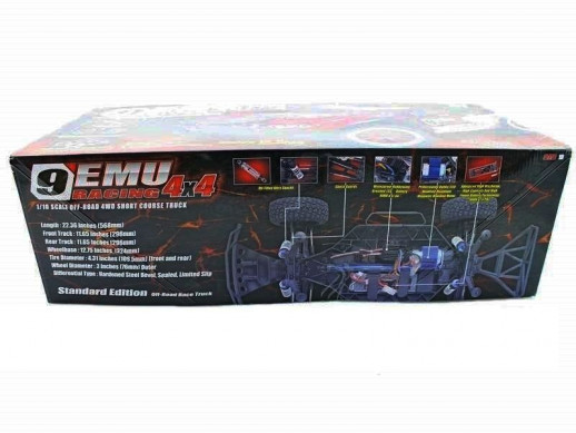 Радиоуправляемый шорт-корс Remo Hobby 9EMU TWINS MOTOR (синий) 4WD 2.4G 1/8 RTR