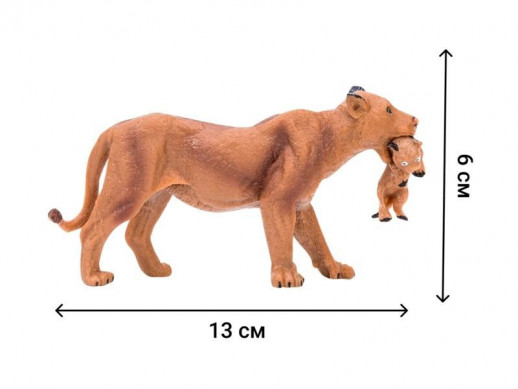 Набор фигурок животных MASAI MARA MM201-006 серии "Мир диких животных": Семья львов, 6 пр.