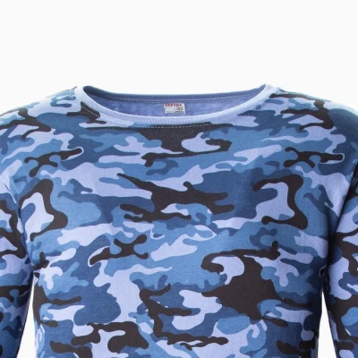 Лонгслив мужской с начёсом, цвет камуфляж серый