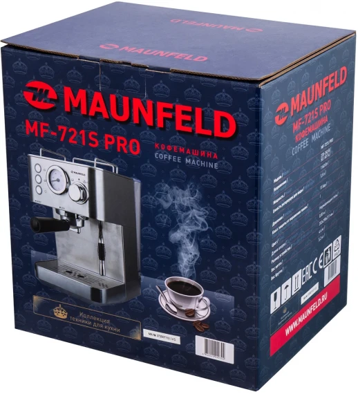 Кофемашина рожкового типа MAUNFELD Maunfeld MF-721S PRO