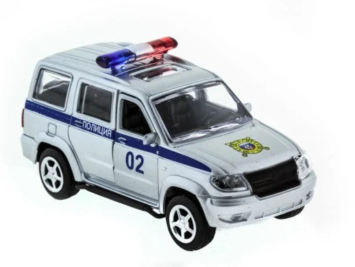 Машина "АВТОПАНОРАМА" инерц. УАЗ Патриот (полиция) 1/50, в/к 12*7*5,5 см