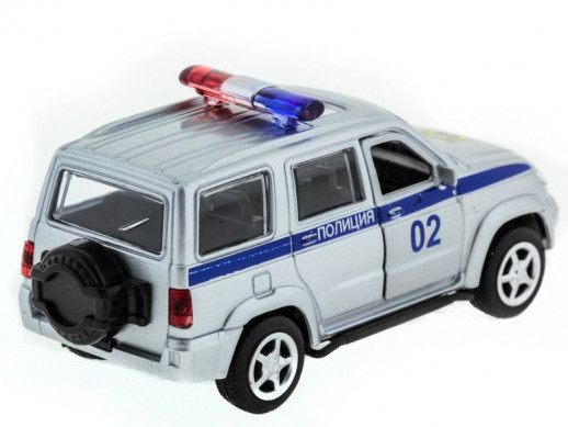 Машина "АВТОПАНОРАМА" инерц. УАЗ Патриот (полиция) 1/50, в/к 12*7*5,5 см