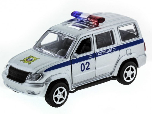 Машина "АВТОПАНОРАМА" инерц. УАЗ Патриот (полиция) 1/50, в/к 12*7*5,5 см