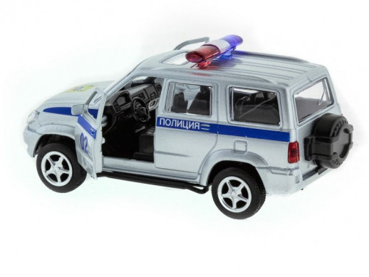 Машина "АВТОПАНОРАМА" инерц. УАЗ Патриот (полиция) 1/50, в/к 12*7*5,5 см
