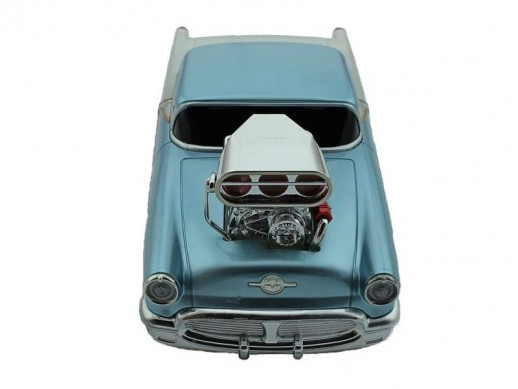 Р/У машина из серии "Muscle Сar" с гоночным Мотором 1/16 + свет + звук голубая