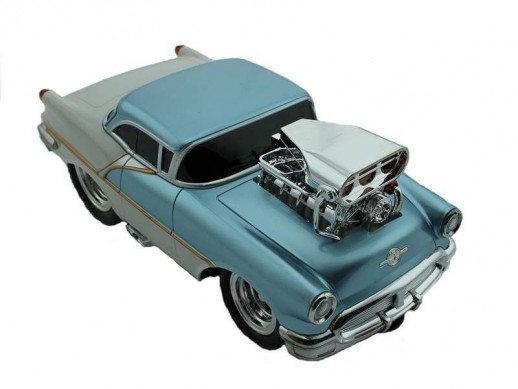 Р/У машина из серии "Muscle Сar" с гоночным Мотором 1/16 + свет + звук голубая