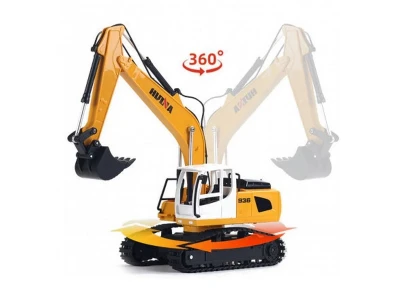 Радиоуправляемый экскаватор HUI NA TOYS 2.4G 6CH дальность 8 м 1/24 RTR