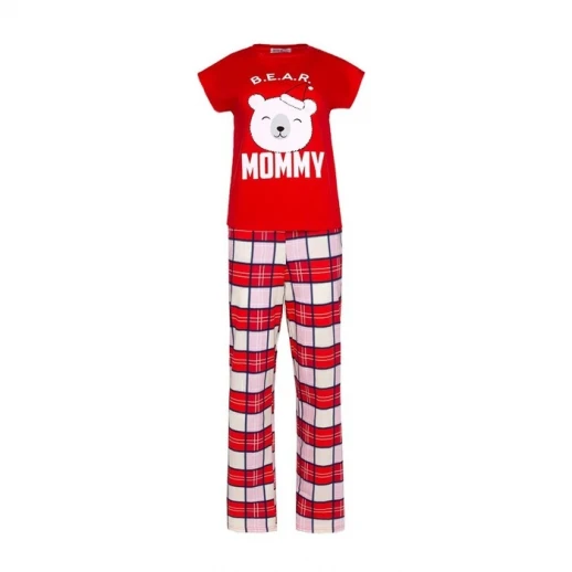 Пижама новогодняя женская KAFTAN "Bear", цвет красный