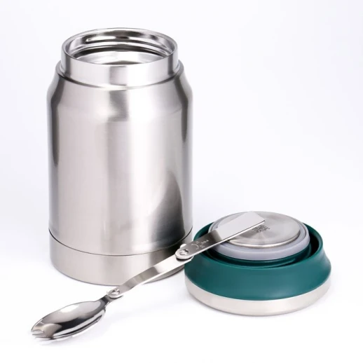 Термос для еды 620 мл, сохраняет тепло 12 ч, с ложкой, в чехле для переноски