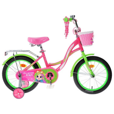 Велосипед 14" GRAFFITI Premium Girl, цвет белый/розовый