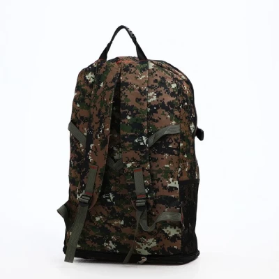 Рюкзак туристический на молнии, с увеличением, 6 наружных карманов, цвет зелёный