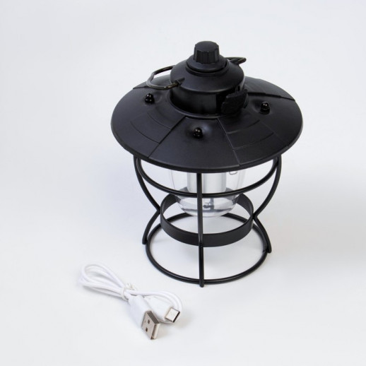 Фонарь кемпинговый аккумуляторный, 1200 мАч, SMD, USB, регулировка яркости, 15 х 12 см