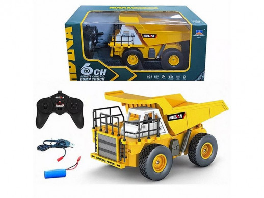 Радиоуправляемый карьерный самосвал HUI NA TOYS 2.4G 6CH дальность 8 м 1/24 RTR