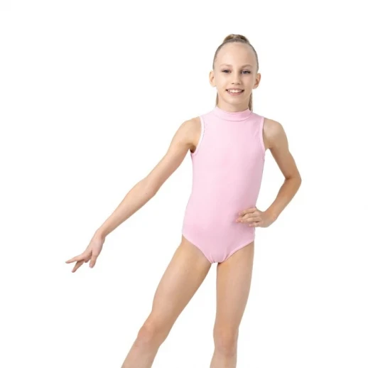 Купальник гимнастический Grace Dance, без рукавов, р. 44, цвет розовый