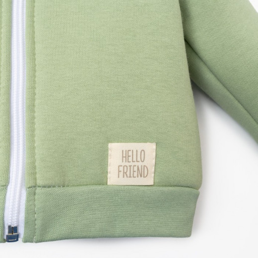 Костюм: толстовка и брюки Крошка, Я BASIC LINE, зелёный