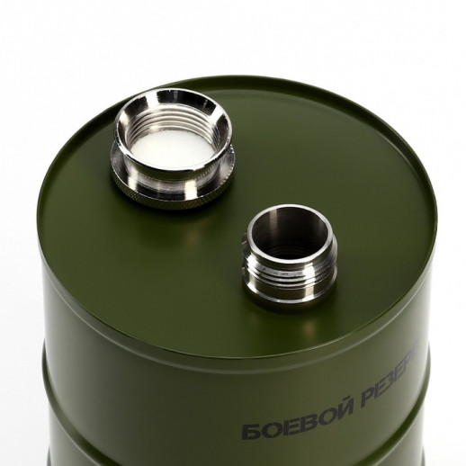 Фляжка, 750 мл "Боевой резерв лучшего мужчины", 9.2 х 14.5 см, темно-зеленая