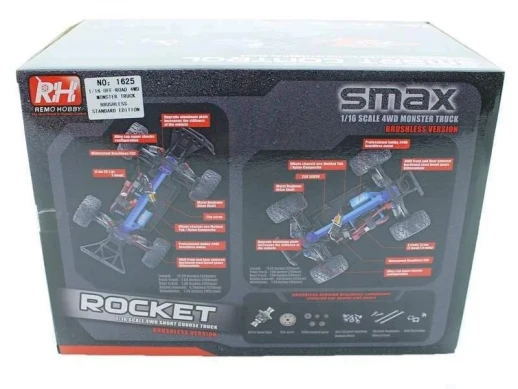 Радиоуправляемый шорт-корс Remo Hobby Rocket Brushless (красный) 4WD 2.4G 1/16 RTR