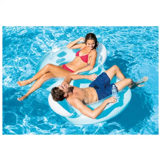Шезлонг для плавания с подушкой, для двоих, 198 х 117 см, 56800EU INTEX