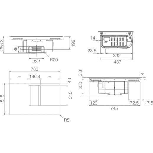 Варочная панель с вытяжкой ELICA Elica NIKOLATESLA ALPHA B BL/A/78-PRF0193270