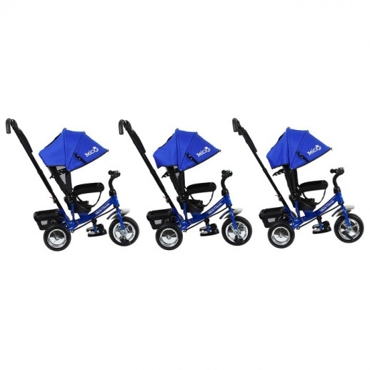 Велосипед трёхколёсный Micio Classic, колёса EVA 10"/8", цвет синий