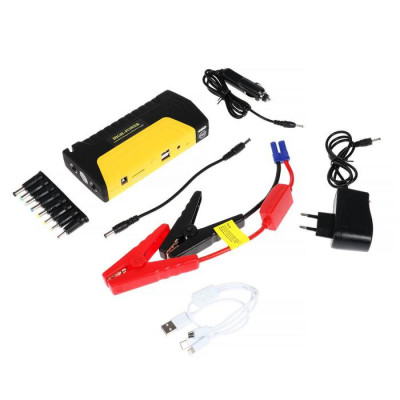 Пуско-зарядное устройство 10000 мАч, 3 LED, 2USB, DC 12V,