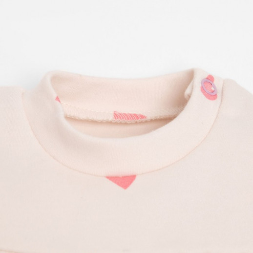 Комплект: платье и леггинсы Крошка Я «Зайчик», цвет бежевый/розовый