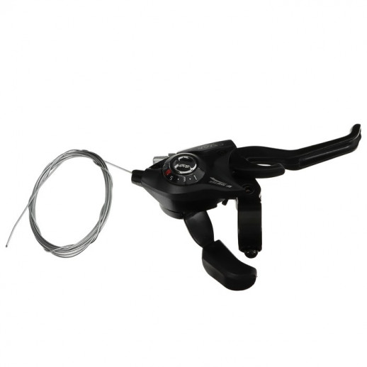 Шифтер C.STAR TS60-7S, с тормозной ручкой, правый, 7 скоростей, с тросом 2050 мм