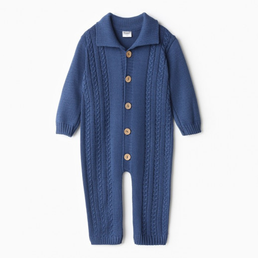 Комбинезон детский вязаный MINAKU, цвет синий