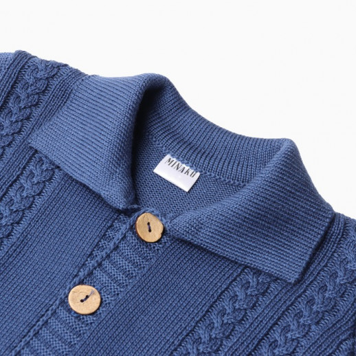Комбинезон детский вязаный MINAKU, цвет синий