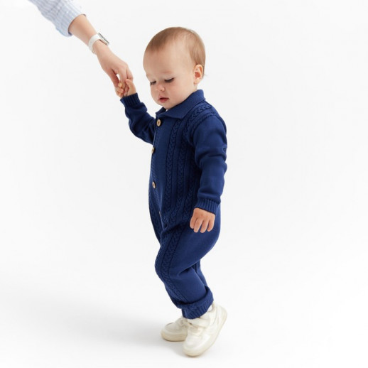 Комбинезон детский вязаный MINAKU, цвет синий