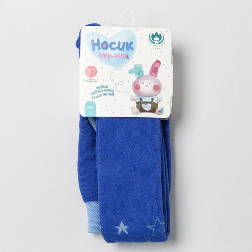 Колготки детские махровые, цвет василек, рост 98-104