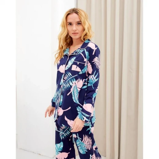 Пижама женская (рубашка и брюки) KAFTAN "Tropical dream" р. 48-50