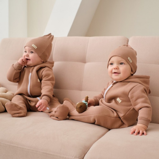 Комбинезон с капюшоном Крошка, Я BASIC LINE, коричневый