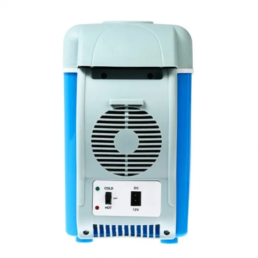 Автохолодильник 7.5 л, 12 В, с функцией подогрева, серо-голубой