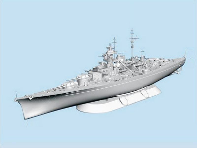 Сборная модель ZVEZDA Немецкий линкор "Бисмарк", 1/400
