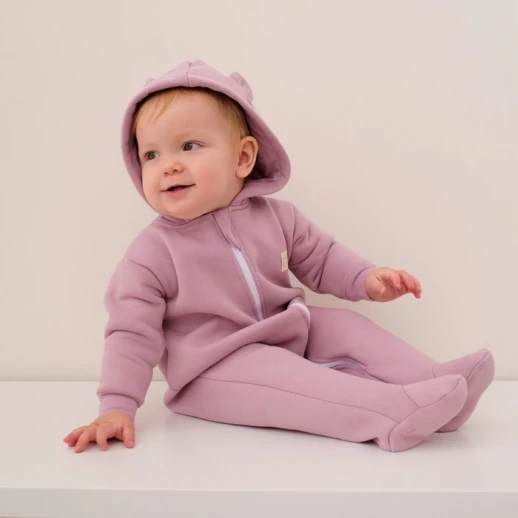 Комбинезон с капюшоном Крошка, Я BASIC LINE, розовый