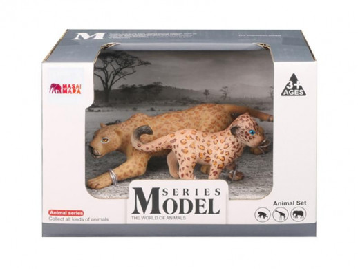 Набор фигурок животных MASAI MARA MM211-109 серии "Мир диких животных": Семья ягуаров, 2 пр.