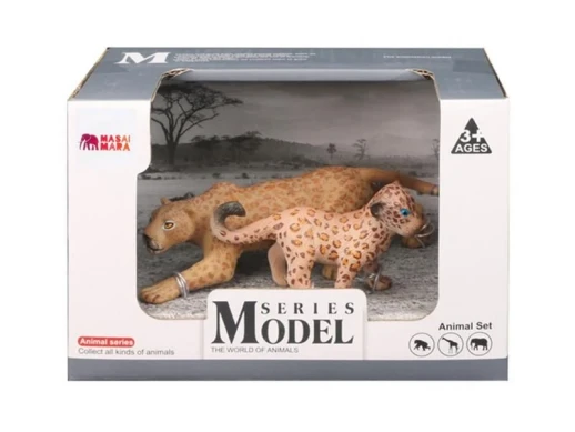 Набор фигурок животных MASAI MARA MM211-109 серии "Мир диких животных": Семья ягуаров, 2 пр.
