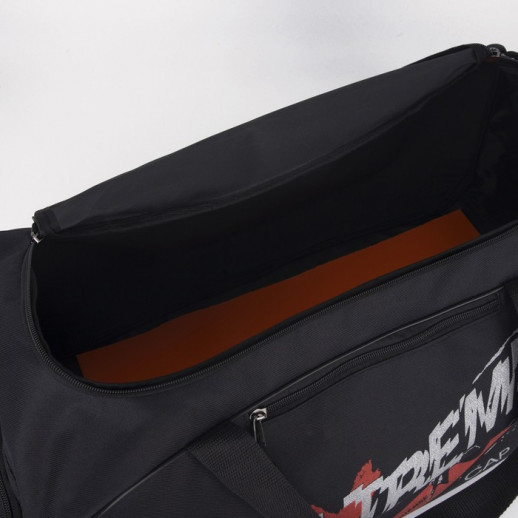 Сумка дорожная на молнии, отдел для обуви, наружный карман, длинный ремень, цвет серый