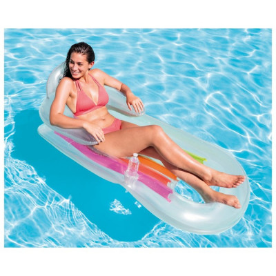 Матрас-кресло для плавания «Королевский», 160 х 85 см, цвет МИКС, 58802NP INTEX