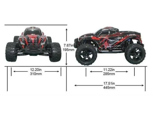 Радиоуправляемый монстр Remo Hobby MMAX Brushless (синий) 4WD 2.4G 1/10 RTR