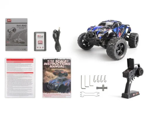 Радиоуправляемый монстр Remo Hobby MMAX Brushless (синий) 4WD 2.4G 1/10 RTR