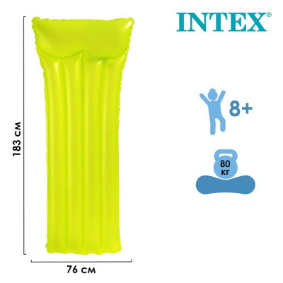 Матрас пляжный «Неон», 183 х 76 см, цвет МИКС, 59717NP INTEX