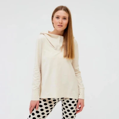 Комплект женский (худи, легинсы) MINAKU цвет бежевый, р-р 44