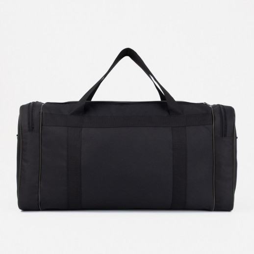 Сумка спортивная на молнии, 3 наружных кармана, цвет чёрный