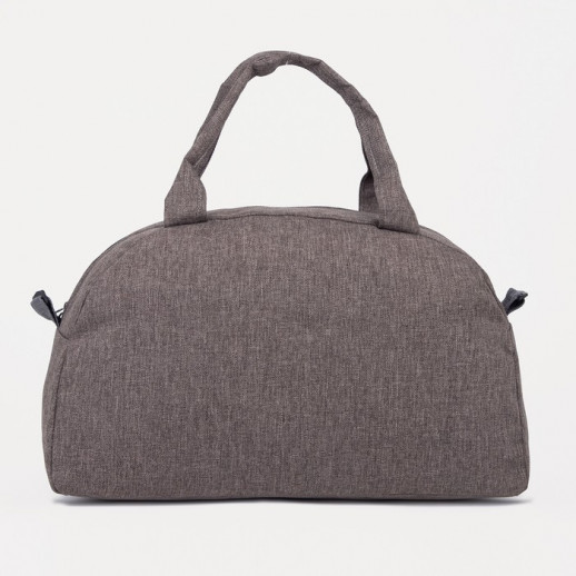 Сумка спортивная на молнии, наружный карман, длинный ремень, цвет коричневый