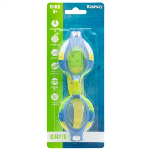 Очки для плавания Summer Swirl Goggles, цвет МИКС, 21099