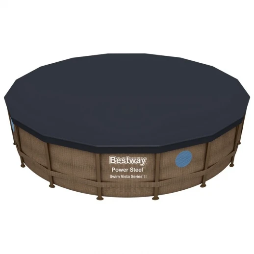 Бассейн каркасный Power Steel, 488 х 122 см, фильтр-насос, тент, лестница, 56725 Bestway