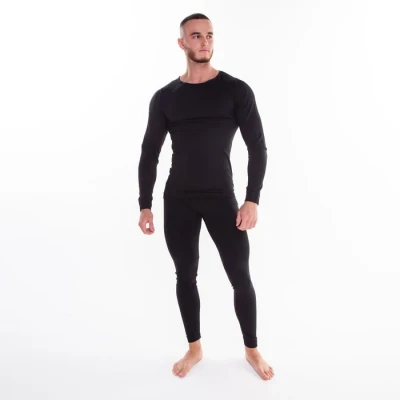 Термобельё мужское НАЧЁС (лонгслив, кальсоны), цвет чёрный